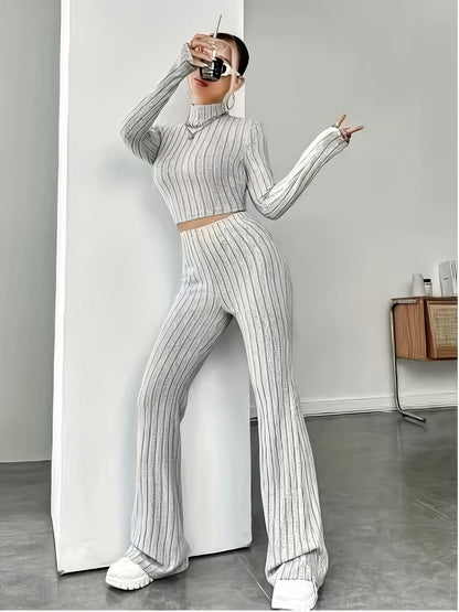Noire Cozy Striped Lounge Set