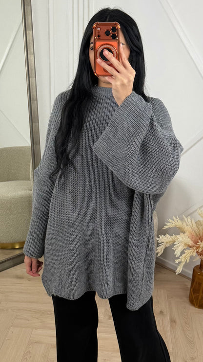Oversized Gebreide Knit Trui