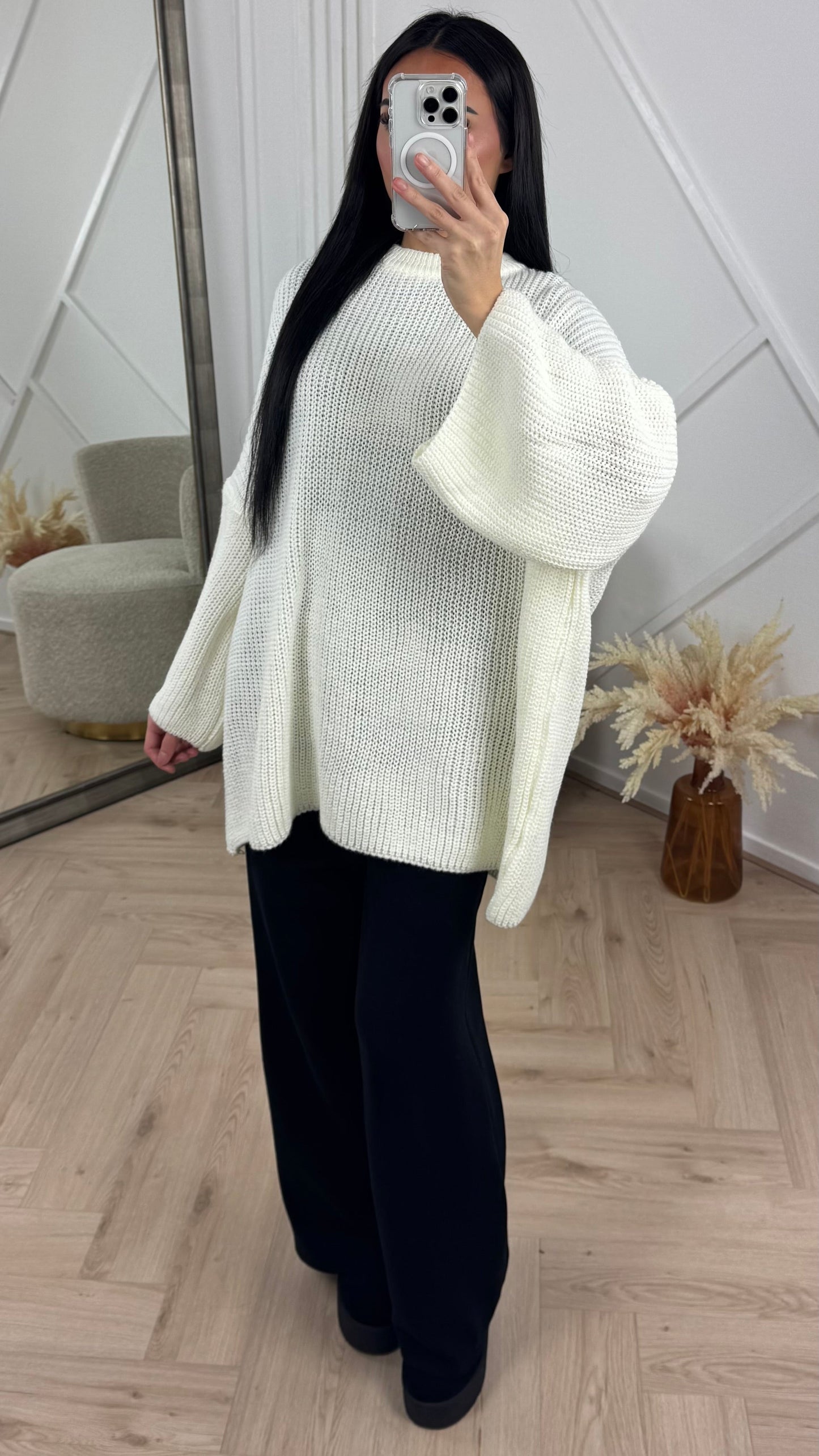 Oversized Gebreide Knit Trui