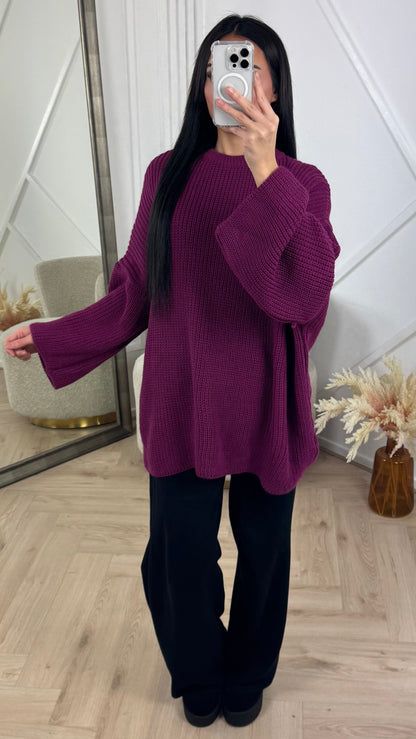 Oversized Gebreide Knit Trui