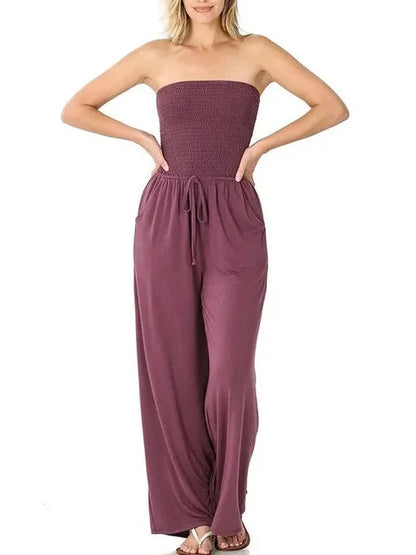 Noire Elegant Strapless Jumpsuit