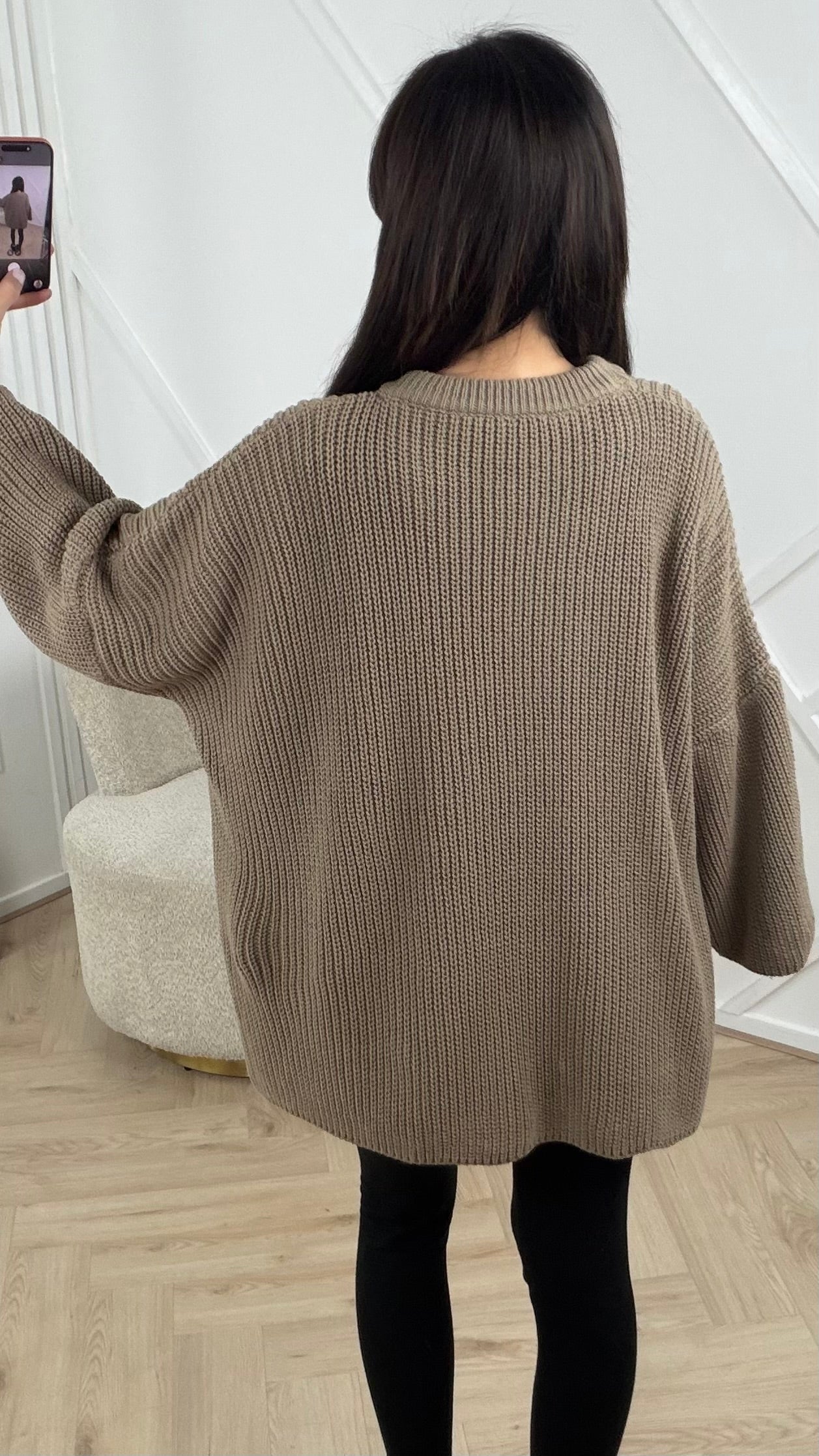 Oversized Gebreide Knit Trui