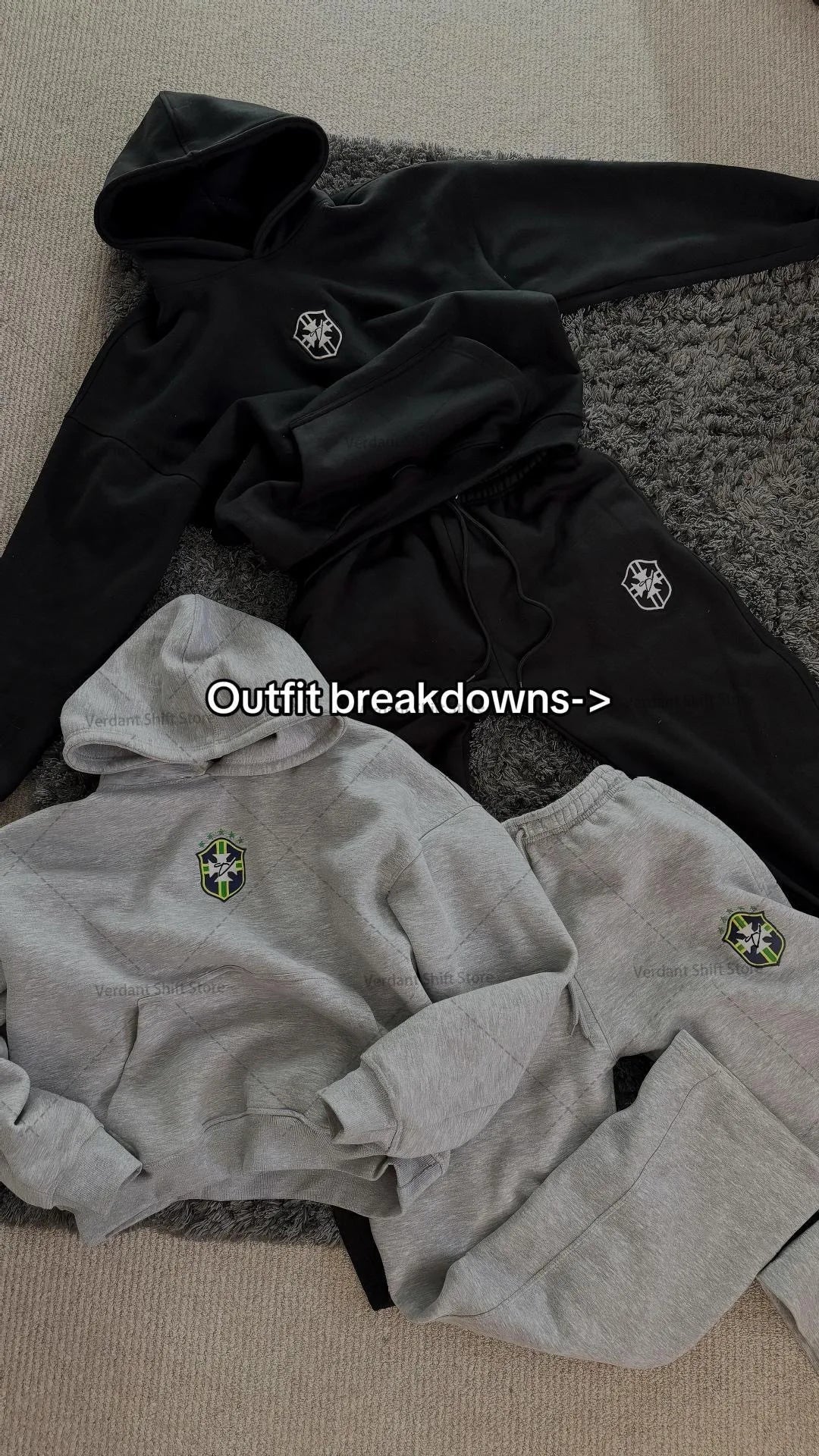 Urban Streetwear Hoodie Set