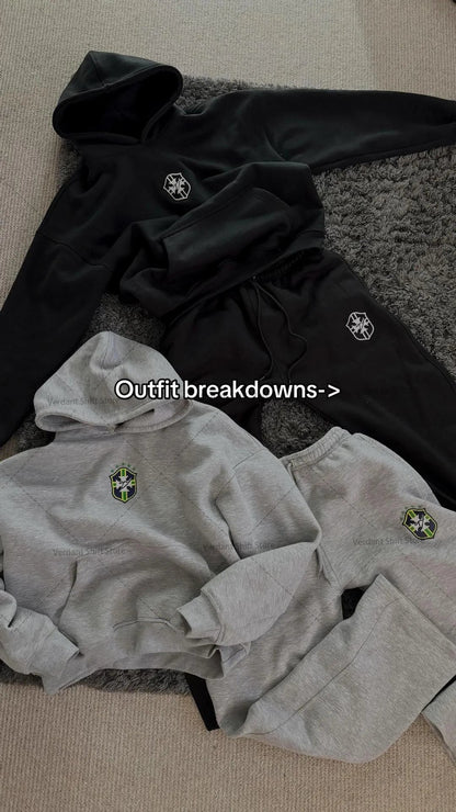 Urban Streetwear Hoodie Set