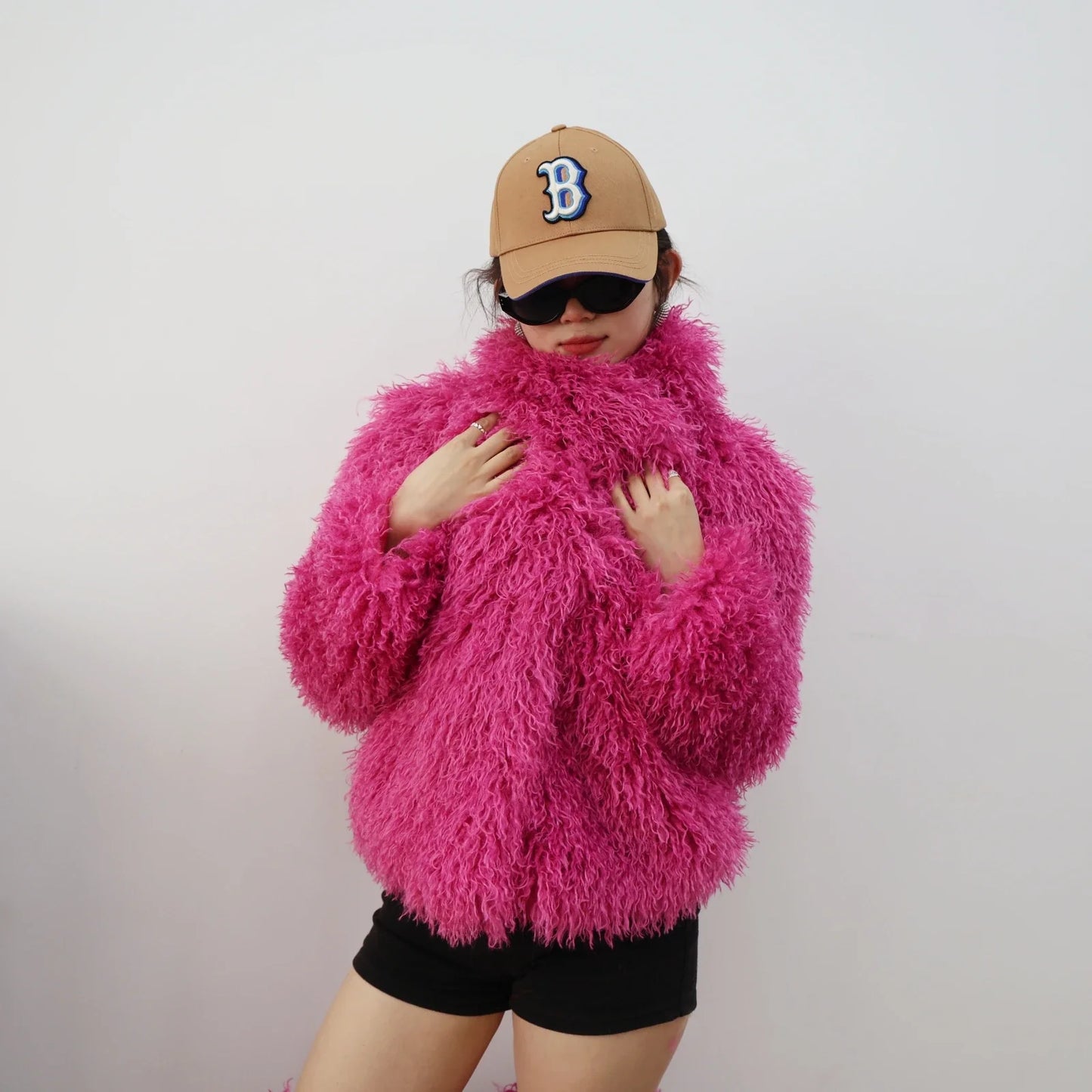 Noire fluffy Faux Fur Jacket