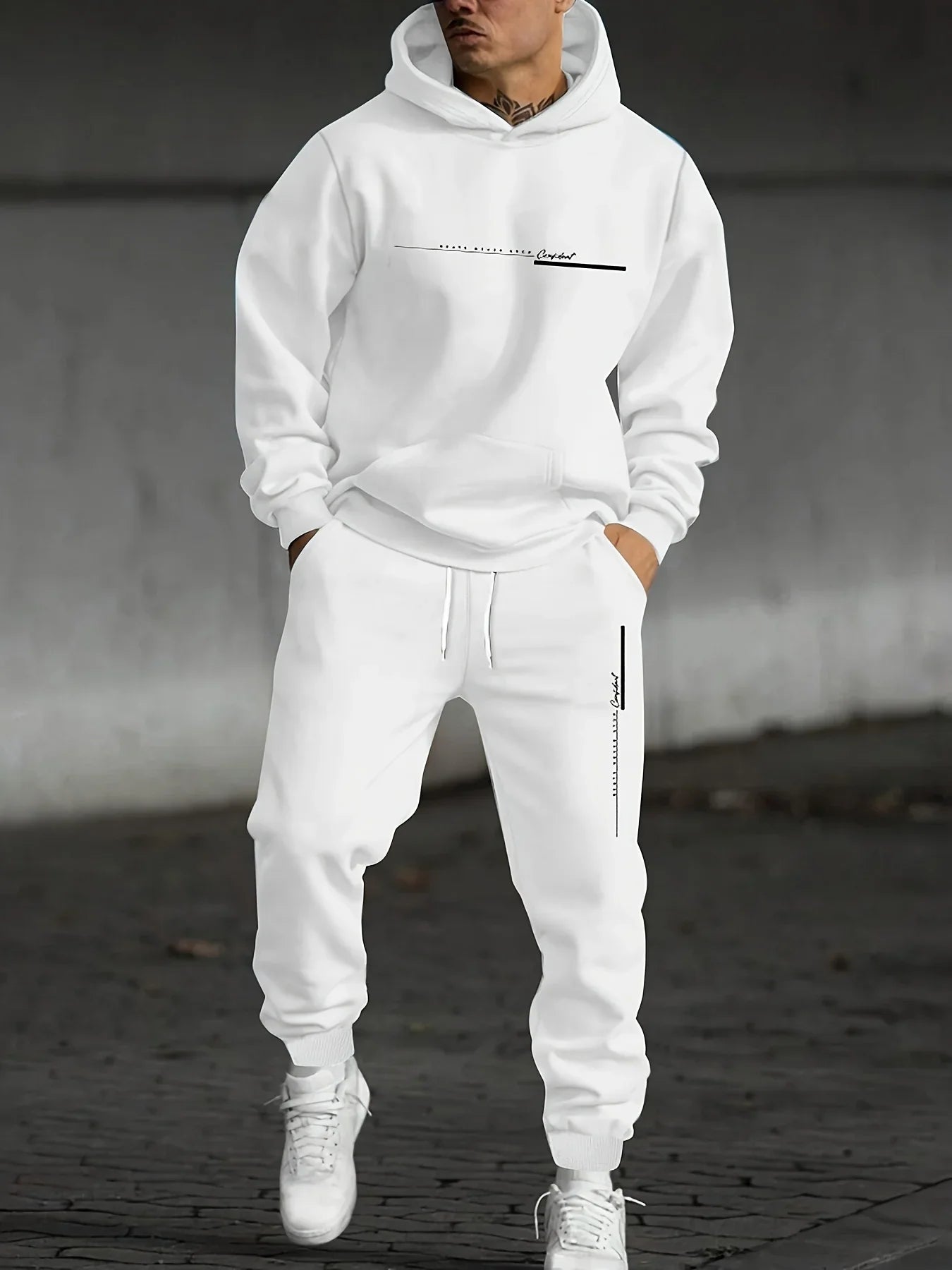 Stylish Men's Fall Hoodie Set