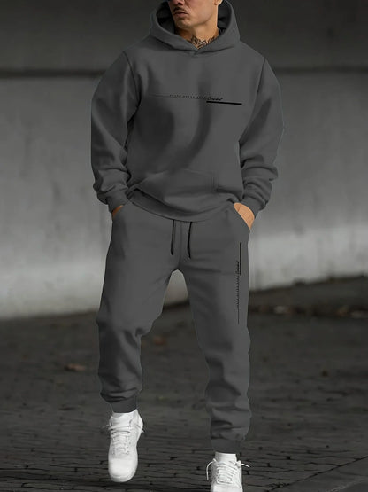 Stylish Men's Fall Hoodie Set