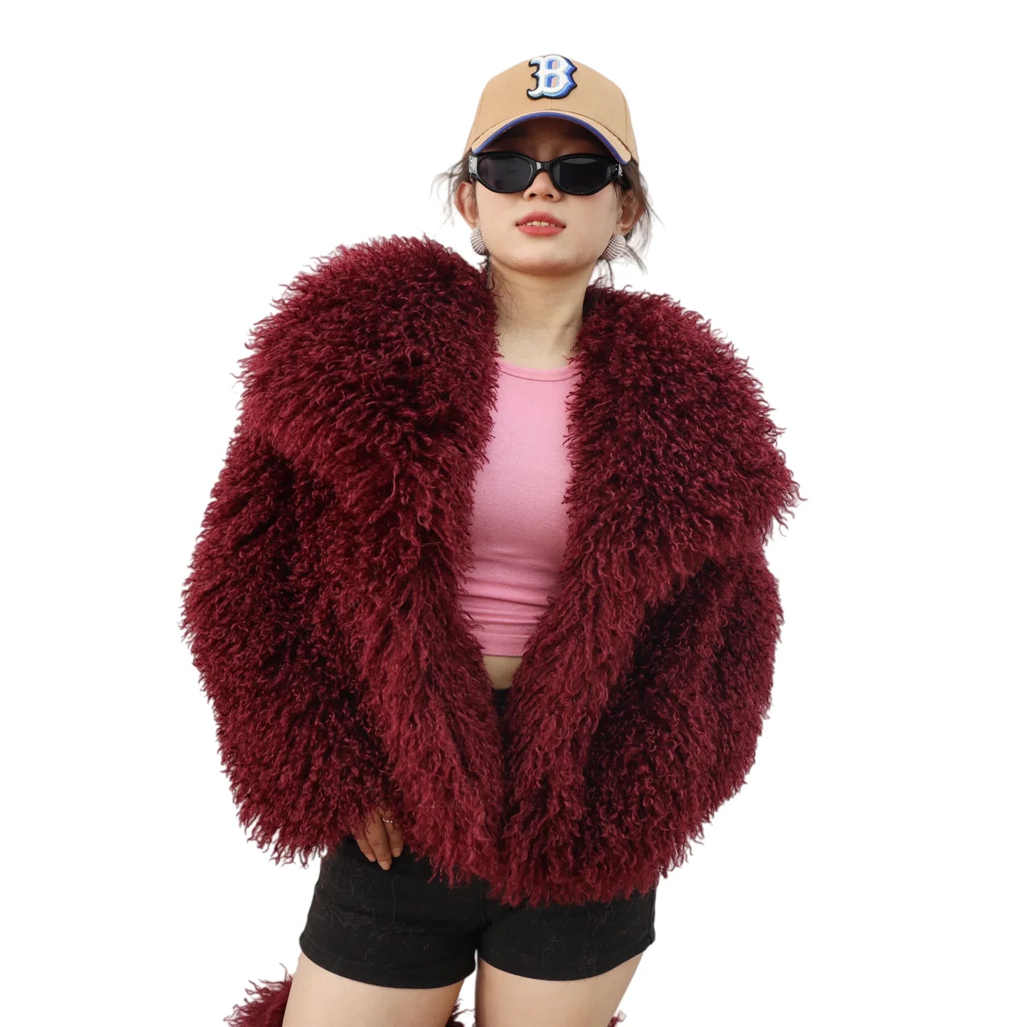 Noire fluffy Faux Fur Jacket