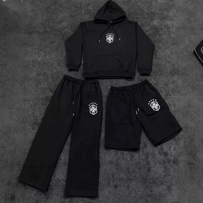 Urban Streetwear Hoodie Set