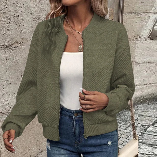 Noire Premium Autumn Zip Jacket – Warm &amp; Elegant